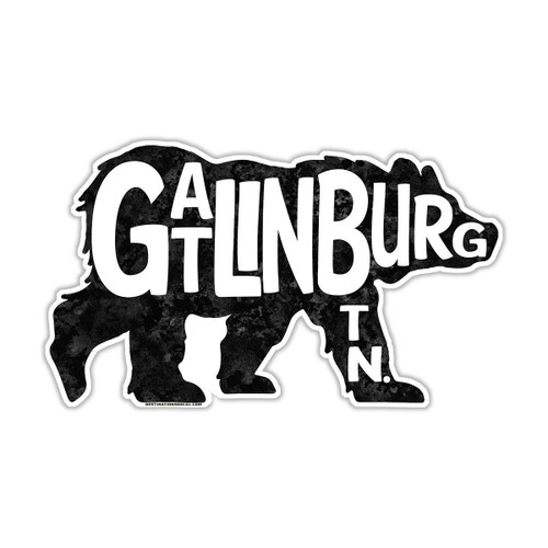Gatlinburg Tennessee Bear Typography Vinyl Decal Sticker 5" Great Smoky Mountains National Park Gatlinburg Tennessee Bear Typography Vinyl Decal Sticker 5" Great Smoky Mountains National Park