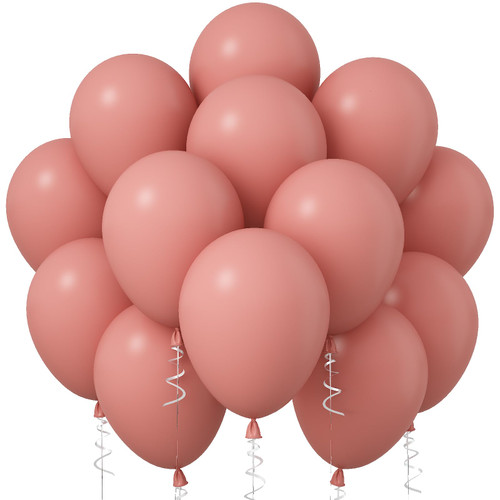 Dusty Pink Balloons, 12 Inch 30 Pcs Vintage Pink Balloon Boho Dusty Rose Latex Balloons Matte Retro Blush Mauve Pink Helium Balloons for Birthday Wedding Baby Bridal Shower Party Decorations