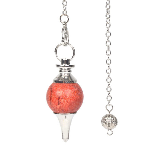 Red Sponge Coral Gemstone Dowsing 40mm Crystal Healing Chakra Reiki Point Pendulum Red Sponge Coral Gemstone Dowsing 40mm Crystal Healing Chakra Reiki Point Pendulum