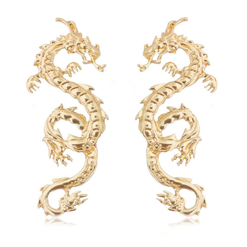 Dragon Earrings for Women Chinese Style Dragon Stud Earrings Punk Animal Totem Earrings Spring Festival Jewelry Gifts Dragon Earrings for Women Chinese Style Dragon Stud Earrings Punk Animal Totem Earrings Spring Festival Jewelry Gifts