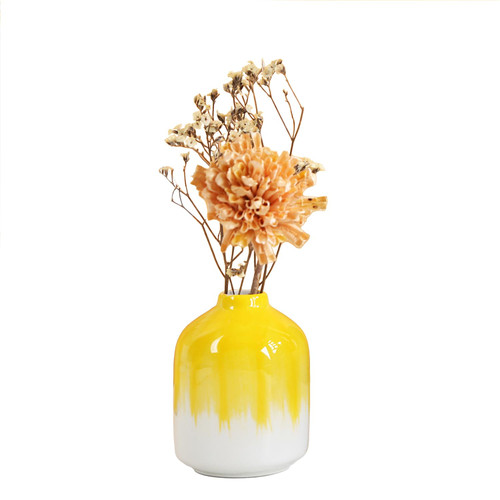 Ceramic Vase for Home Decor,Ceramic Vase, Dried Flower Vase, Living Room Decoration, Flower Arrangement Decoration Shooting Props,The Best Gift (Glaze Yellow) Ceramic Vase for Home Decor,Ceramic Vase, Dried Flower Vase, Living Room Decoration, Flower Arrangement Decoration Shooting Props,The Best Gift (Glaze Yellow)