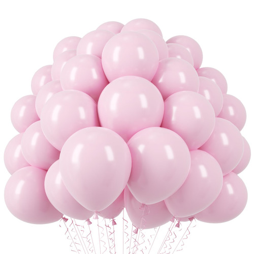 110pcs Light Pink Balloons 12inch Pastel Pink Latex Party Balloons for Boys Girls Birthday Party, Baby Shower, Wedding, Gender Reveal, Baby Shower, Anniversary Party Decorations