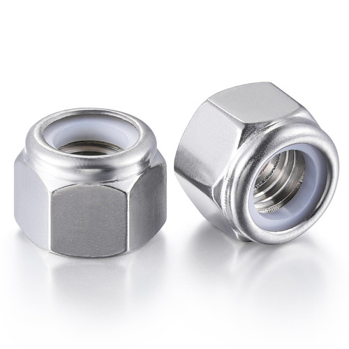 (20pcs 5/16-18 Self Clinching Nuts 304 Stainless Steel Self-Lock Nylon Inserted Hex Lock Nuts