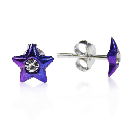 Cute Blue Rainbow Enamel Star with Cubic Zirconia .925 Sterling Silver Stud Earrings | Zirconia Earrings for Women | Blue Star Jewelry | Sterling Silver Cubic Zirconia Earring Cute Blue Rainbow Enamel Star with Cubic Zirconia .925 Sterling Silver Stud Earrings | Zirconia Earrings for Women | Blue Star Jewelry | Sterling Silver Cubic Zirconia Earring