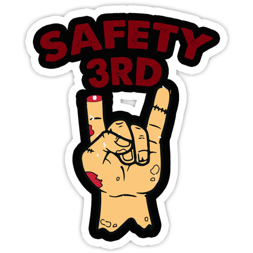 (3pcs) Safety 3RD Sticker, Hard Hat Stickers, Blue Collar Stickers, Electrician Stickers, Water Assitant Die-Cut Decals for Laptop, Phone, Water Bottles, Lineman Gifts for Men (Size 2")