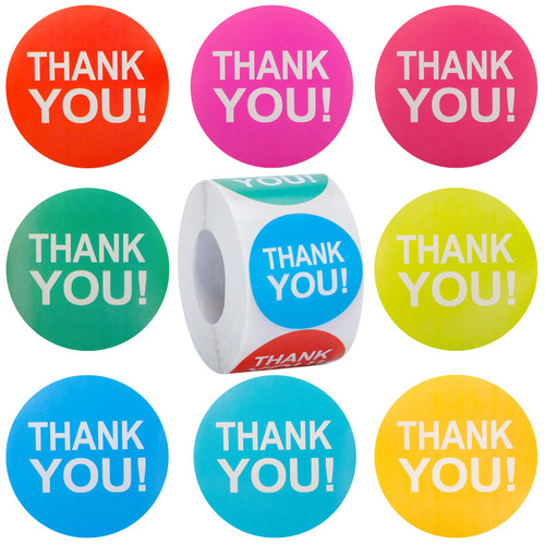 Thank You Stickers,Thank You Stickers for Packaging,500 Pcs 1.5 Inch Thank You Stickers for Small Business,8 Design Thank You Sticker Labels for Party Favor,Envelope Seals Sticker,Gift Wrap