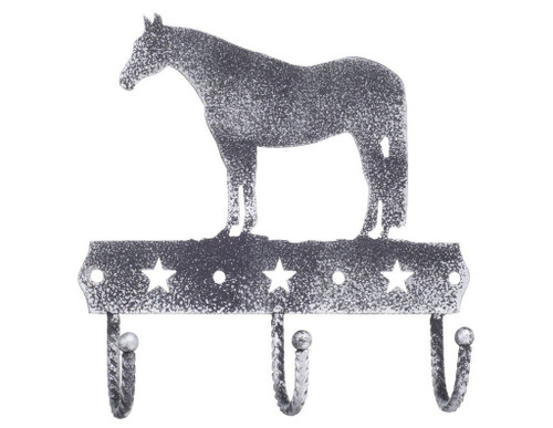 Gift Corral 3 Hook Rack - Quarter Horse