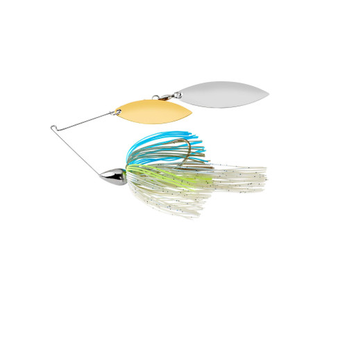 War Eagle Custom Lures Nickel Frame Double Willow Spinnerbait Sexy Shad Skirt 3/8 oz.