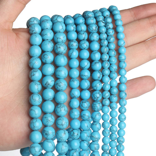 45pcs 8mm Natural Stone Beads Blue Turquoise Beads Energy Crystal Healing Power Gemstone for Jewelry Making, DIY Bracelet Necklace 45pcs 8mm Natural Stone Beads Blue Turquoise Beads Energy Crystal Healing Power Gemstone for Jewelry Making, DIY Bracelet Necklace
