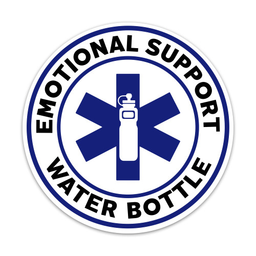 (3PCs) Emotional Support Water Bottle Sticker, Hydration Mental Health Quote Sticker, Drink Water Health Awareness Waterproof Vinyl Decals for Laptop Tumbler Notebook Water Bottle Stickers 3 Inches