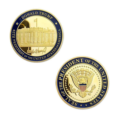 45TH US President Donald Trump Presidential White House Inauguration Challenge Coin
