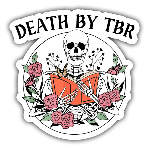 3PCs Death by TBR Sticker, Book Stickers for Kindle, Bookish Kindle Reading Stickers for Books, Water Bottles, Laptops, Book Lover Stickers Accessories Gifts for Kids Teens Adults