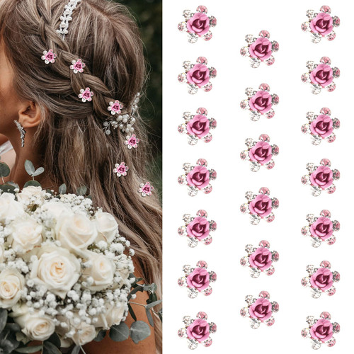 20Pcs Mini Pink Flower Hair Clips Cute Rhinestone Hair Pins Small Decorative Hair Clips Wedding Hair Barrettes Red Flower Hair Clips Bridal Hair Accessories for Girls Women 20Pcs Mini Pink Flower Hair Clips Cute Rhinestone Hair Pins Small Decorative Hair Clips Wedding Hair Barrettes Red Flower Hair Clips Bridal Hair Accessories for Girls Women