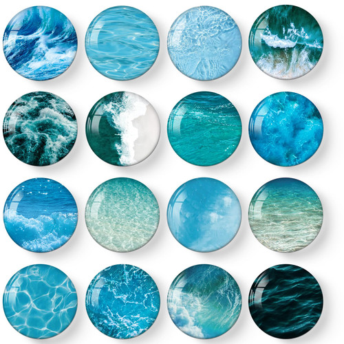 16PCS Fridge Magnets, Ocean Magnets Decoration for Refrigerator Locker Whiteboard Decorative Magnetic Board Cabinets Classroom Office Cubicle School Cute