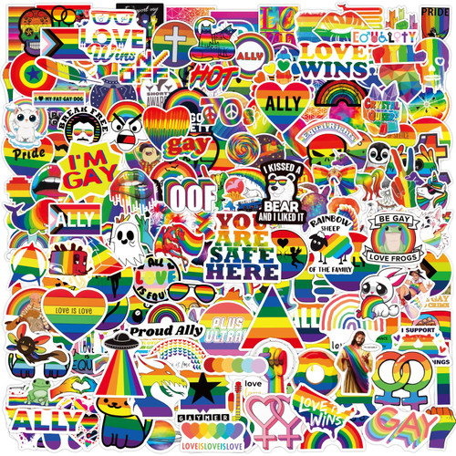 Gay Pride Stickers, 315 PCS Pride Stuff Rainbow Stickers Pack for LGBTQ+, Waterproof Gay Bisexual Trans Colorful Pride Stickers for Water Bottle Laptop Decorations