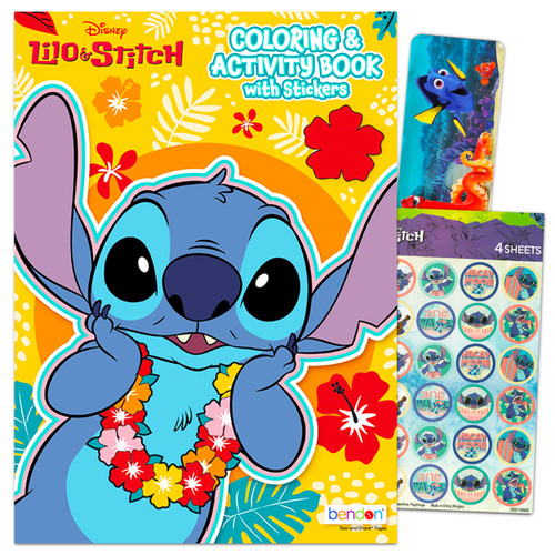 Disney Lilo and Stitch Stickers Coloring and Activity Book Set - Giant Lilo and Stitch Activity Book with Stickers, Games, Puzzles, and More