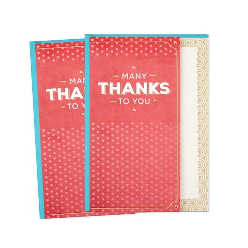 Thank You Cards, Pack of 2 (Many Thanks) for Nurses Day, Admin Professional Day, Teacher Appreciation and More Thank You Cards, Pack of 2 (Many Thanks) for Nurses Day, Admin Professional Day, Teacher Appreciation and More
