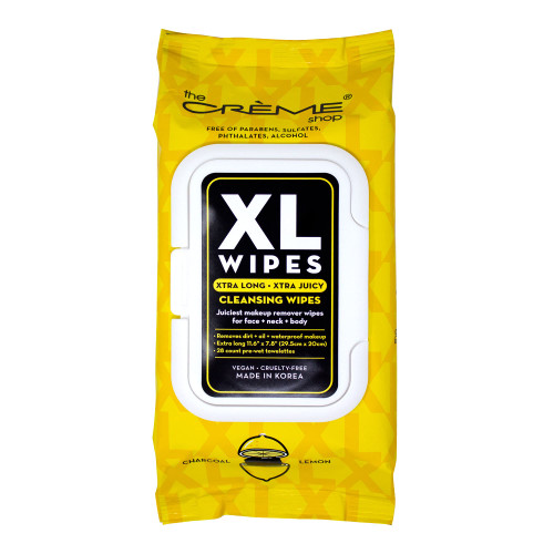 XL Cleansing Wipes with Charcoal & Lemon - Juiciest Makeup Remover Wipes for Face, Neck and Body (28 Wipes) XL Cleansing Wipes with Charcoal & Lemon - Juiciest Makeup Remover Wipes for Face, Neck and Body (28 Wipes)