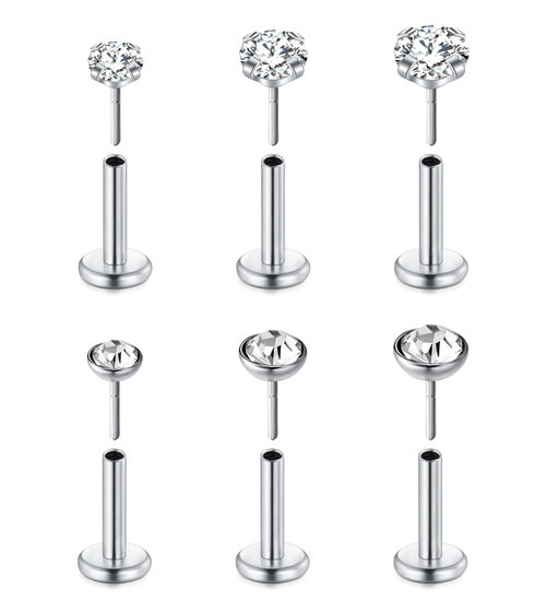 Threadless Cartilage Earrings Tragus Earrings Tragus Helix Piercing Jewelry Helix Earrings Lip Rings Lip Piercing Jewelry Labret Piercing Jewelry Threadless Earring Nose Stud 18g 6mm Threadless Cartilage Earrings Tragus Earrings Tragus Helix Piercing Jewelry Helix Earrings Lip Rings Lip Piercing Jewelry Labret Piercing Jewelry Threadless Earring Nose Stud 18g 6mm