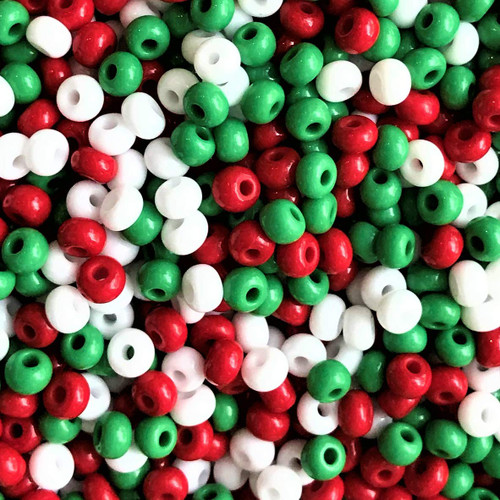 Czech Seed Beads 6/0 Ho Ho Ho Christmas Mix (1 Ounce)