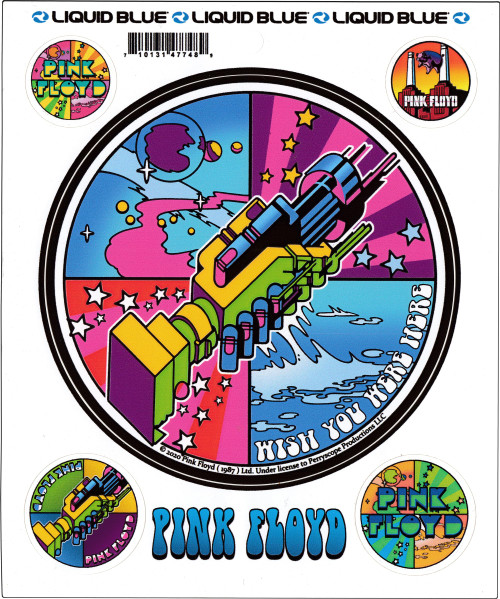 Pink Floyd - Wish You were Here Mechanical Handshake, 5 Piece Set of Stickers/Decals