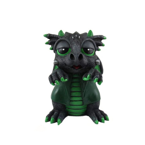 World of Wonders Dreamland Dragons Fantasy Home Decor Figurines (Obsidian Frankenstein)