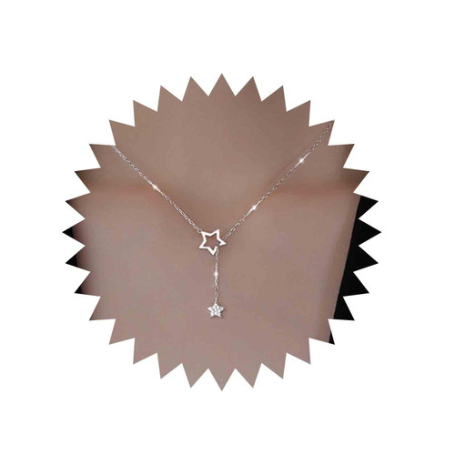 Boho Star Y Lariat Necklace Choker Silver Crystal Star Drop Necklace Long Cz Star Pendant Necklace Minimalist Necklace Chain Jewelry for Women and Girls (Silver) Boho Star Y Lariat Necklace Choker Silver Crystal Star Drop Necklace Long Cz Star Pendant Necklace Minimalist Necklace Chain Jewelry for Women and Girls (Silver)