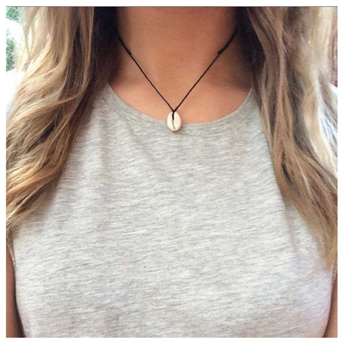 Bohemian Shell Pendant Necklace Cowrie Choker Necklace Chain Black Leather Choker Necklace Black Adjustable Necklace Jewelry for Women and Girls Gifts Bohemian Shell Pendant Necklace Cowrie Choker Necklace Chain Black Leather Choker Necklace Black Adjustable Necklace Jewelry for Women and Girls Gifts