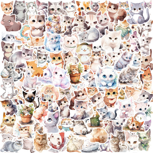 200pcs Kawaii Cat Stickers Cute Kitty Stickers Vinyl Waterproof Stickers for Adults Kids Girls Boys for Journaling Water Bottle Luggage Guitar Skateboard Car Computer Laptop Phone Case