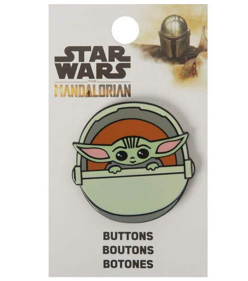 Star Wars The Mandalorian The Child Baby Yoda Enamel on Metal Shank Button