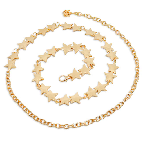 Star Metal Waist Chain Adjustable Pendant Long Tassel Belly Belt Body Chains Jewelry Accessories for Women and Girls Jeans, Dress (Gold star) Star Metal Waist Chain Adjustable Pendant Long Tassel Belly Belt Body Chains Jewelry Accessories for Women and Girls Jeans, Dress (Gold star)