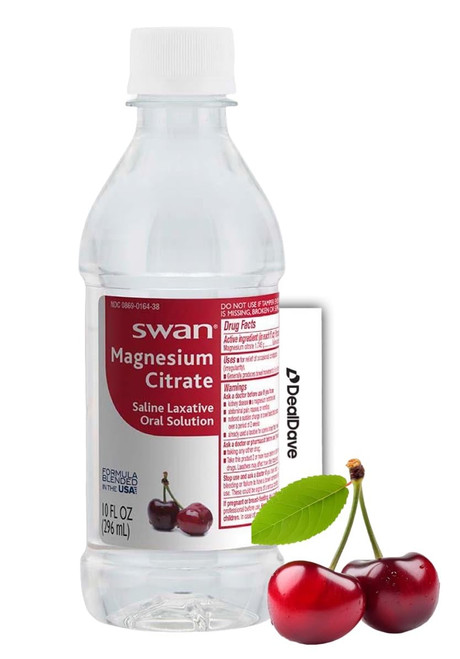 | Swan Magnesium Citrate Oral Solution 10 oz, Cherry Flavor