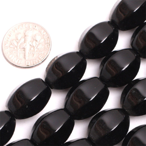 GEM-Inside Black Agate Gemstone Loose Beads Natural 12x16mm Crystal Energy Stone Power for Jewelry Making 15'' GEM-Inside Black Agate Gemstone Loose Beads Natural 12x16mm Crystal Energy Stone Power for Jewelry Making 15''