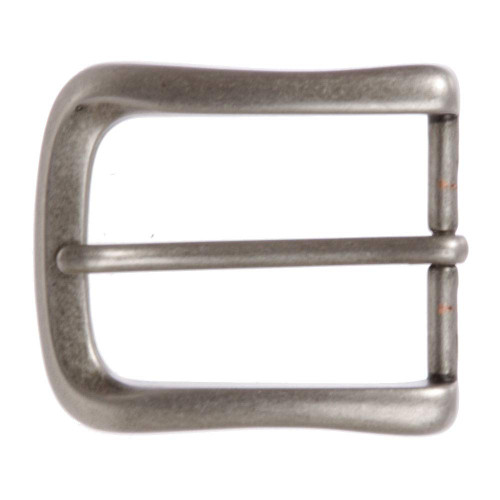 1 3/8" (35 mm) Single Prong Rectangular Belt Buckle, Antique Silver