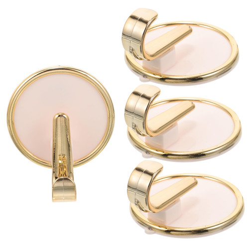 4pcs Wall-Mounted Round Hook Wall Hook self Adhesive Hook Decorations Wall Hanging Key Hanger Kitchen Adhesive Hooks Sticky Hook Sundries Hanger Storage Rack Hook up Clothes Decor