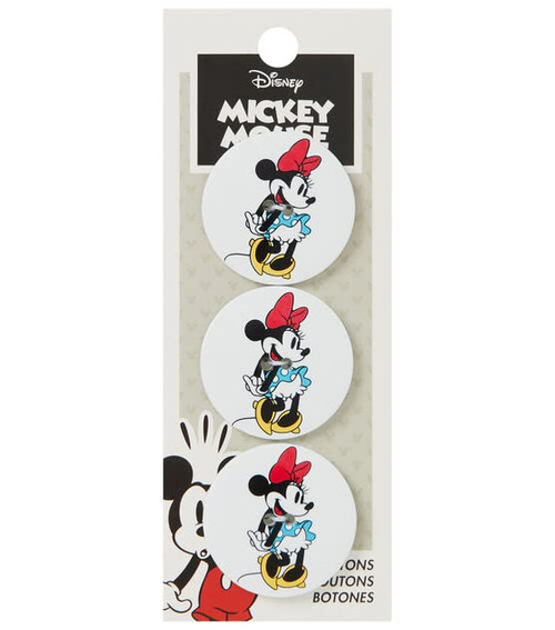 Disney Minnie Mouse Buttons Set of 3 Washable