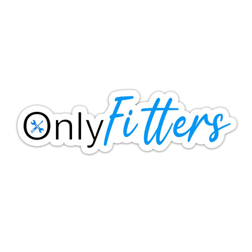 (3pcs) Only Fitters Sticker, Lay Pipe Hard Hat Stickers, Blue Fitter Stickers, Water Assitant Die-Cut Vinyl Hard Hat Stickers Decals for Laptop Phone Kindle Journal Water Bottles, Fitters
