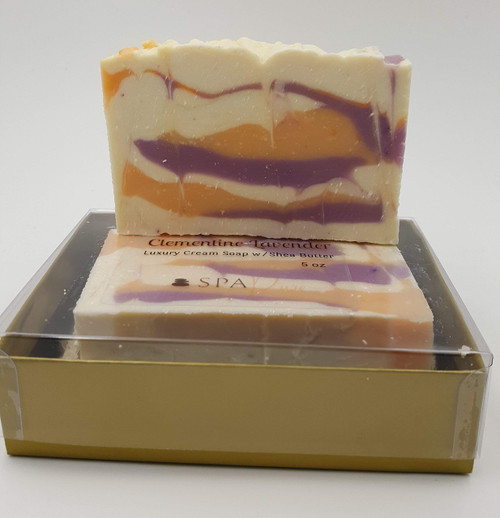 CLEMENTINE LAVENDER Soap: Luxury Cream Soap with Shea Butter