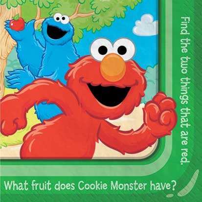 Sesame Street Beverage Napkins 16ct