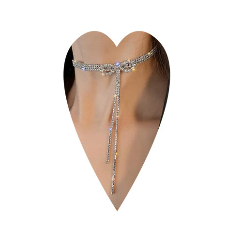 Sparkly Rhinestone Choker Necklace Butterfly Tassel Necklace Dainty Tennis Chain Wedding Party Accessories for Women and Girls Sparkly Rhinestone Choker Necklace Butterfly Tassel Necklace Dainty Tennis Chain Wedding Party Accessories for Women and Girls