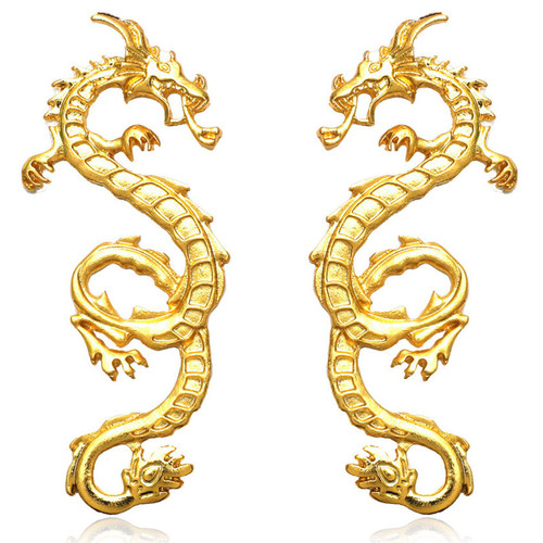 Vintage Gold/Silver Dragon Drop Stud Earrings,Exaggerated Punk Animal Dragon Totem Dangle Earrings Ancient Dragon Statement Earrings Jewelry Gifts for Women Girls (Gold) Vintage Gold/Silver Dragon Drop Stud Earrings,Exaggerated Punk Animal Dragon Totem Dangle Earrings Ancient Dragon Statement Earrings Jewelry Gifts for Women Girls (Gold)