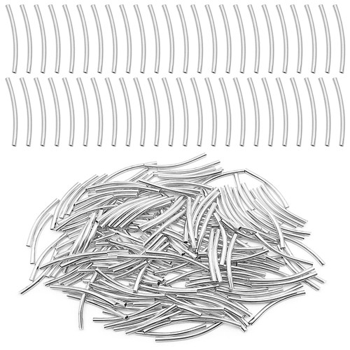 200pcs Curved Noodle Tube Spacer Beads Long Curved Noodle Tube Brass Tube Spacer Beads Tarnish Resistant Noodles Beads for DIY Jewelry Making(White K,25mm) 200pcs Curved Noodle Tube Spacer Beads Long Curved Noodle Tube Brass Tube Spacer Beads Tarnish Resistant Noodles Beads for DIY Jewelry Making(White K,25mm)