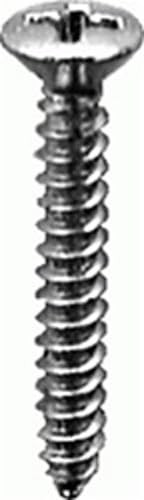 100#8 X 5/8" Phillips Oval #6 Head Tapping Screws Chrome