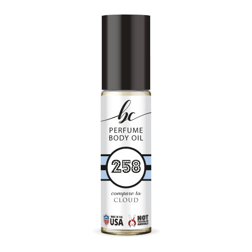 BC Perfume 258 Inspired by Ariana Cloud For Women Replica Fragrance Body Oil Dupes Alcohol-Free Grande Sample Travel Size Concentrated Long Lasting Roll-On 0.3 Fl Oz/10ml BC Perfume 258 Inspired by Ariana Cloud For Women Replica Fragrance Body Oil Dupes Alcohol-Free Grande Sample Travel Size Concentrated Long Lasting Roll-On 0.3 Fl Oz/10ml