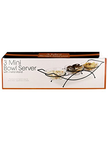 StealStreet SS-KI-OL121 Mini Bowl Server with Metal Stand