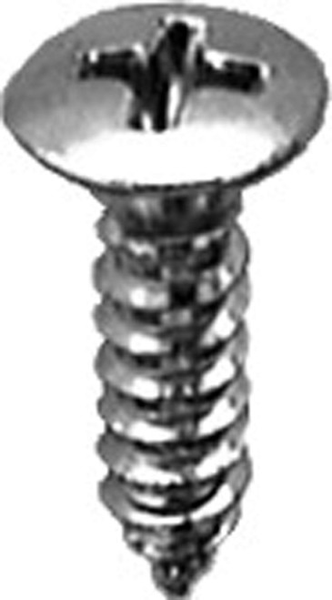 100#8 X 5/8" Phillips Oval Head Tapping Screws Chrome