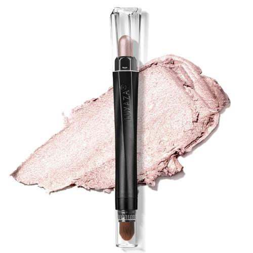 Cream Single Eyeshadow Stick with Blending Brush, Hypoallergenic Eye Shadow Stick Makeup, Pro Waterproof & Long Lasting Eye Brightener Stick, Eyeshadow Pencil Crayon Shimmer #74