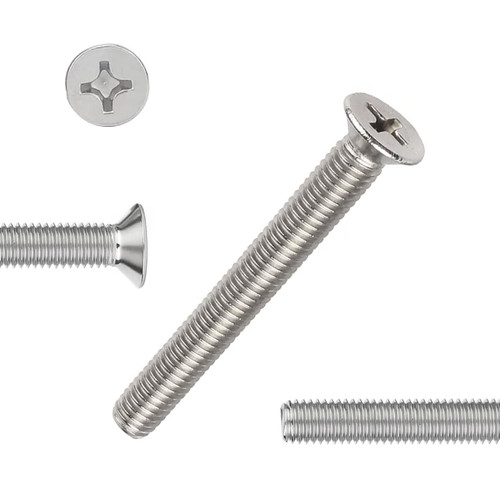100 PCS #6-32X1" Stainless Steel Phillips Flat Head Machine Screws,Stainless Steel 18-8 A2(304) Screw,Home Screw