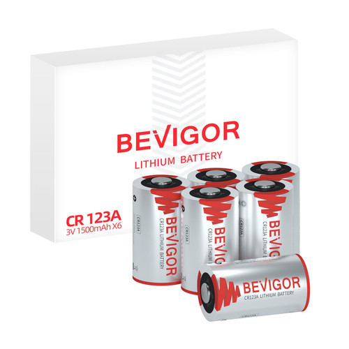 CR123A 3V Lithium Batteries 6 Pack,1500mAh Photo Lithium Battery, 3 Volt 123 Battery Lithium for Flashlight and Security Device?Non-Rechargeable?