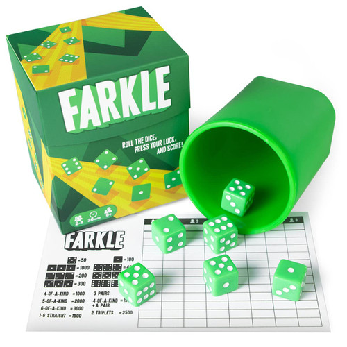 Farkle: The Family Dice Game | Fun Dice Game for Game Nights | 1 Cup & Dice | 1 Player Game Only